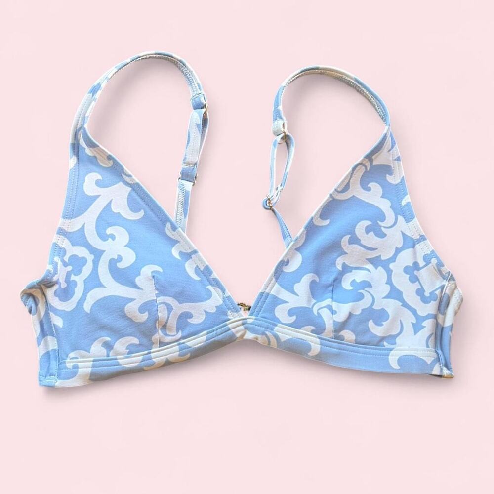 Tommy bahama light blue patterned bikini top